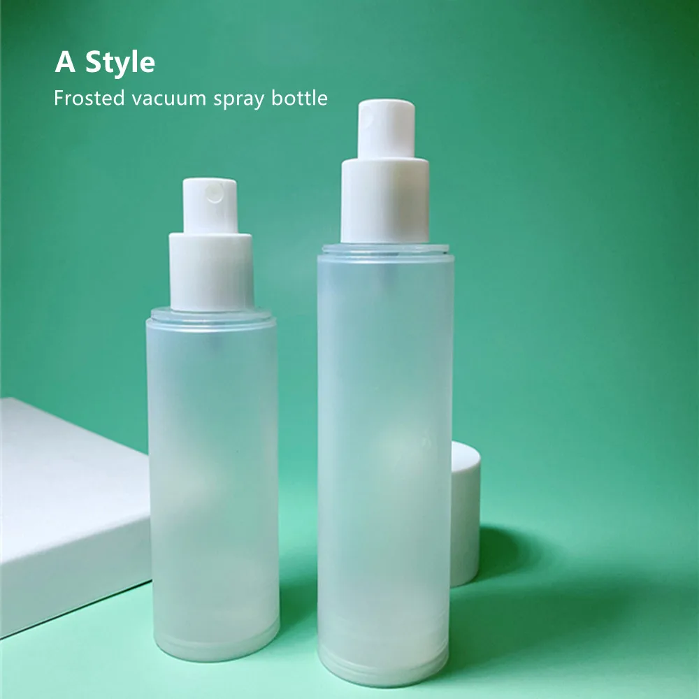 80ML/100ML Frosted spray bottle lotion frosted cosmetic bottle toner Vacuum bottle 100ml 4 style pump
