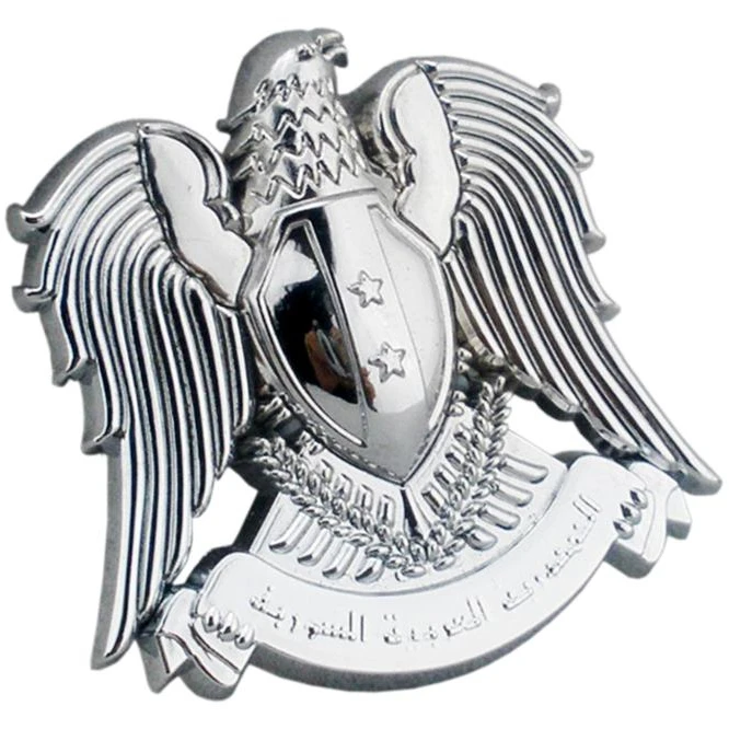 Custom plastic chrome syrial Arabia eagle bird Chinese 3d car logo