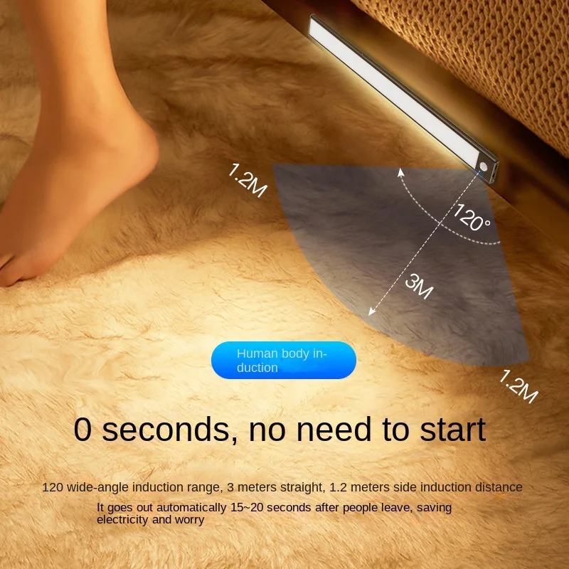 40cm LED Night Light with Motion Sensor Remote Control down Shade-for Bedroom Kitchen Closet Hallway Stair Cabinet Indoor Use