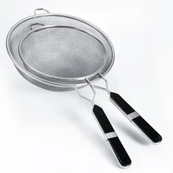 High Quality Stainless Steel  Kitchen Strainer Fine Mesh Strainers With Wooden Handle