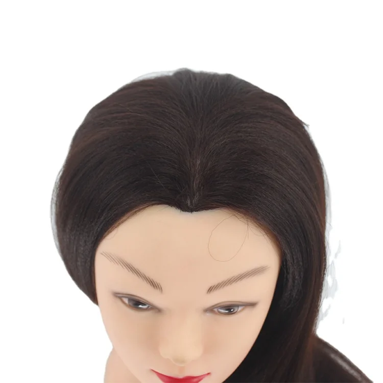 
Artificially high-quality synthesized long hair training mannequin head 