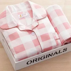 DEBELA Wholesale Custom Lovely Button Up Sleepwear Pajamas Cute Thin Summer Long Sleeve 2Pcs Pj Sets Home Wear For Women