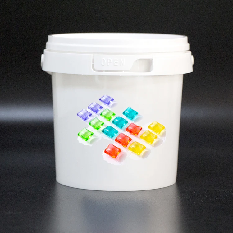 Square or Round Laundry Condensate Beads Detergent Capsule Bucket Container