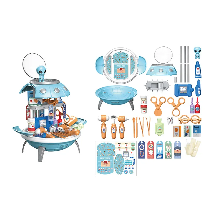41PCS DIY Projection Doctor Kit Toys Educational Plastic UFO Storage Tool for Children