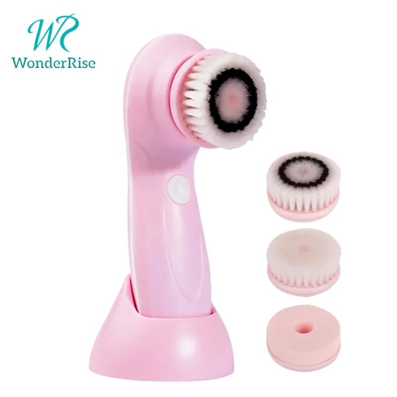 3 in 1 Electric Portable Facial Cleansing Brush Sonic Face Cleaner Face Washing Spinning Brush