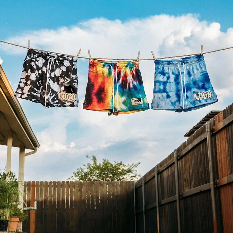 Custom Color Wholesale Cargo Mesh Shorts Mens Cropped Fit Jogger Casual Shorts Sweatpants Summer Beach Compression Mesh Shorts