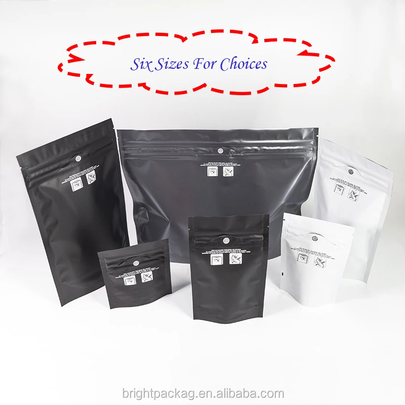 New style metalized child resistant bags double mint food storage mylar bags