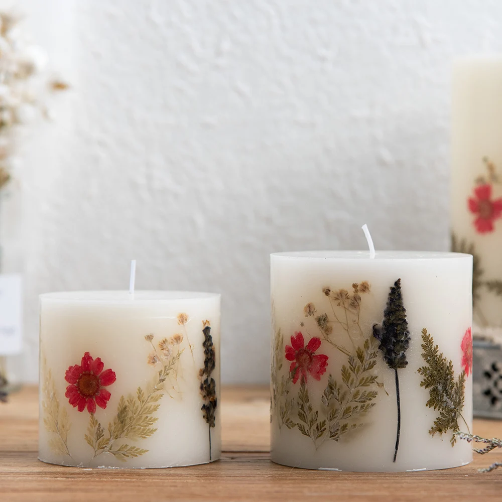 Paraffin pillar candle interior home accessories decoration