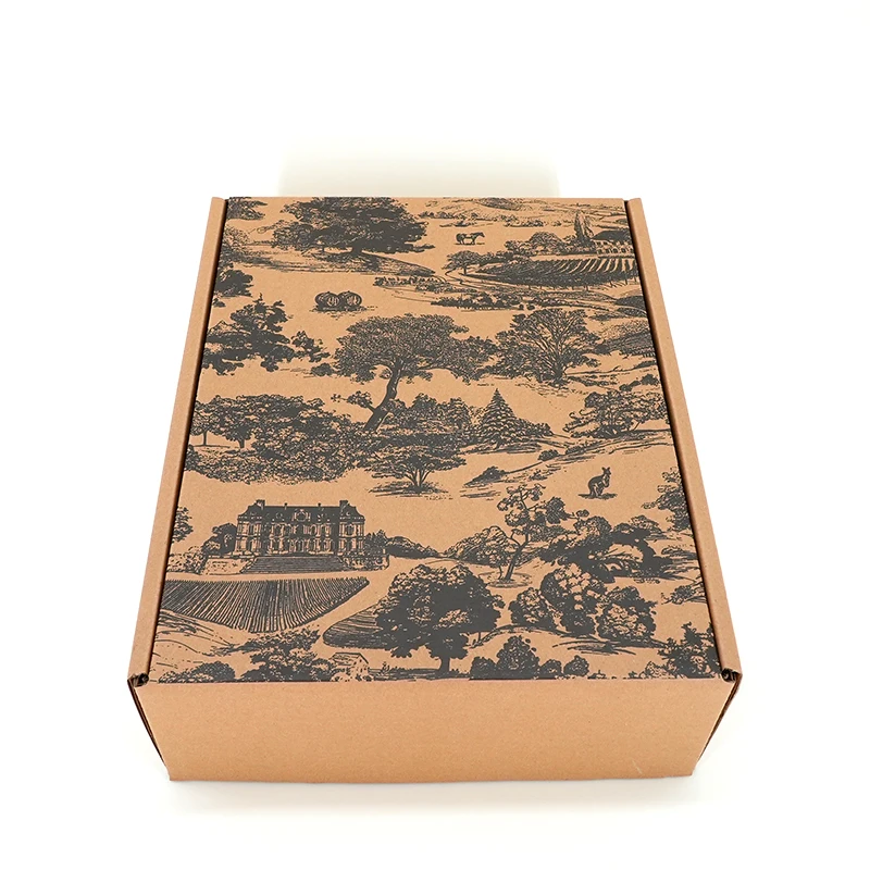 corrugated three bottles red wine box champagne mailer case spirit whisky vodka brandy mailer shipping carton with insert