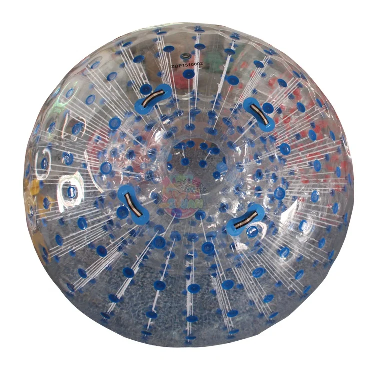 Two Entrance Transparent PVC Giantball Inflatable Clear Zorb Balls For Sale