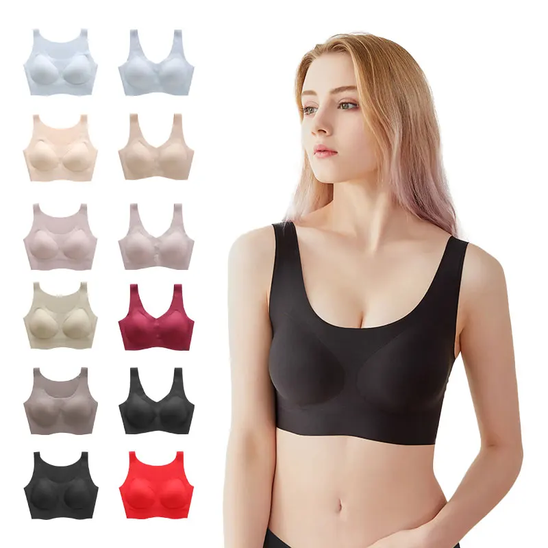 Женский удобный бюстгальтер без косточек, бесшовный спортивный бесшовный бюстгальтер без косточек с мягкими чашечками