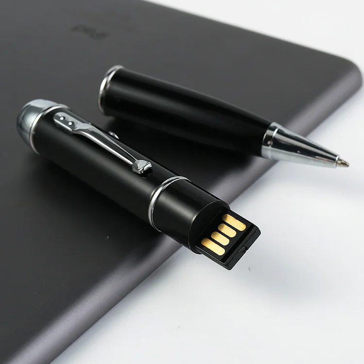 Promotional High Quality 4gb / 8gb / 16gb Usb Flash Drive Wholesale Custom Logo Metal Ball Pens With Laser Light