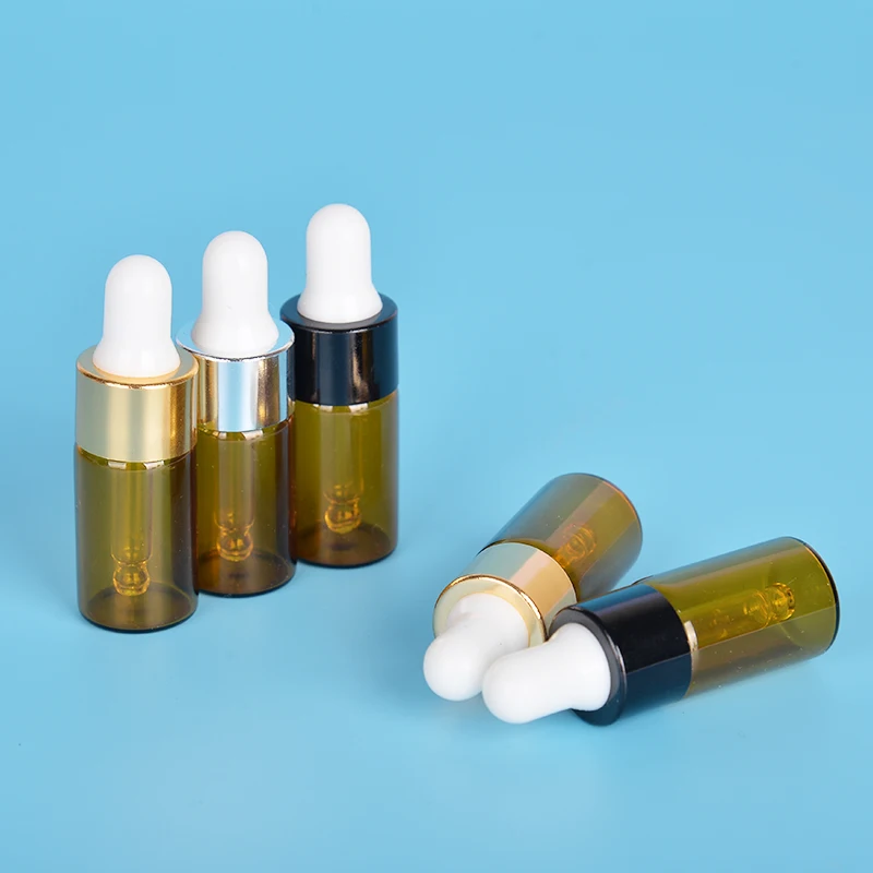 Manufacturer Huagui In Stocks Amber Glass Dropper Bottle Empty Glass Vials For Essential Oil