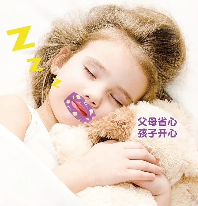Adolescent mouth breathing correction tape home shut up sleep to prevent mouth children closed mouth sealing tape lips closed