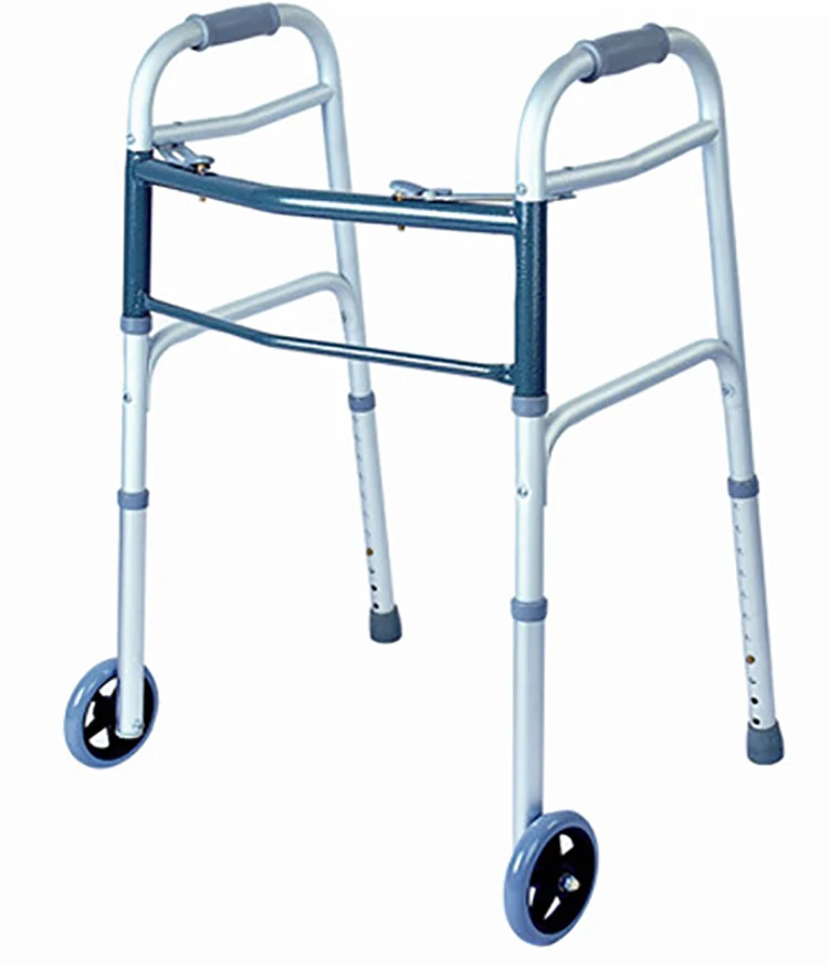 walker Light Weight Height Adjust Two Function Manual Basic Cheapest Rollator Walker Aluminum Elderly Folding Adult Walker