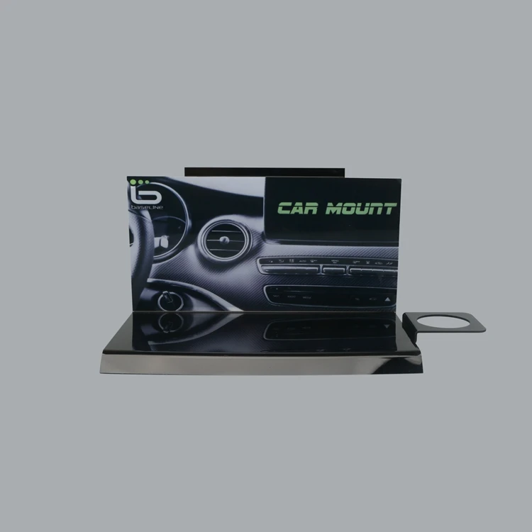 New arrival acrylic shop counter cell phone accessories display car accessories display stand table menu stand