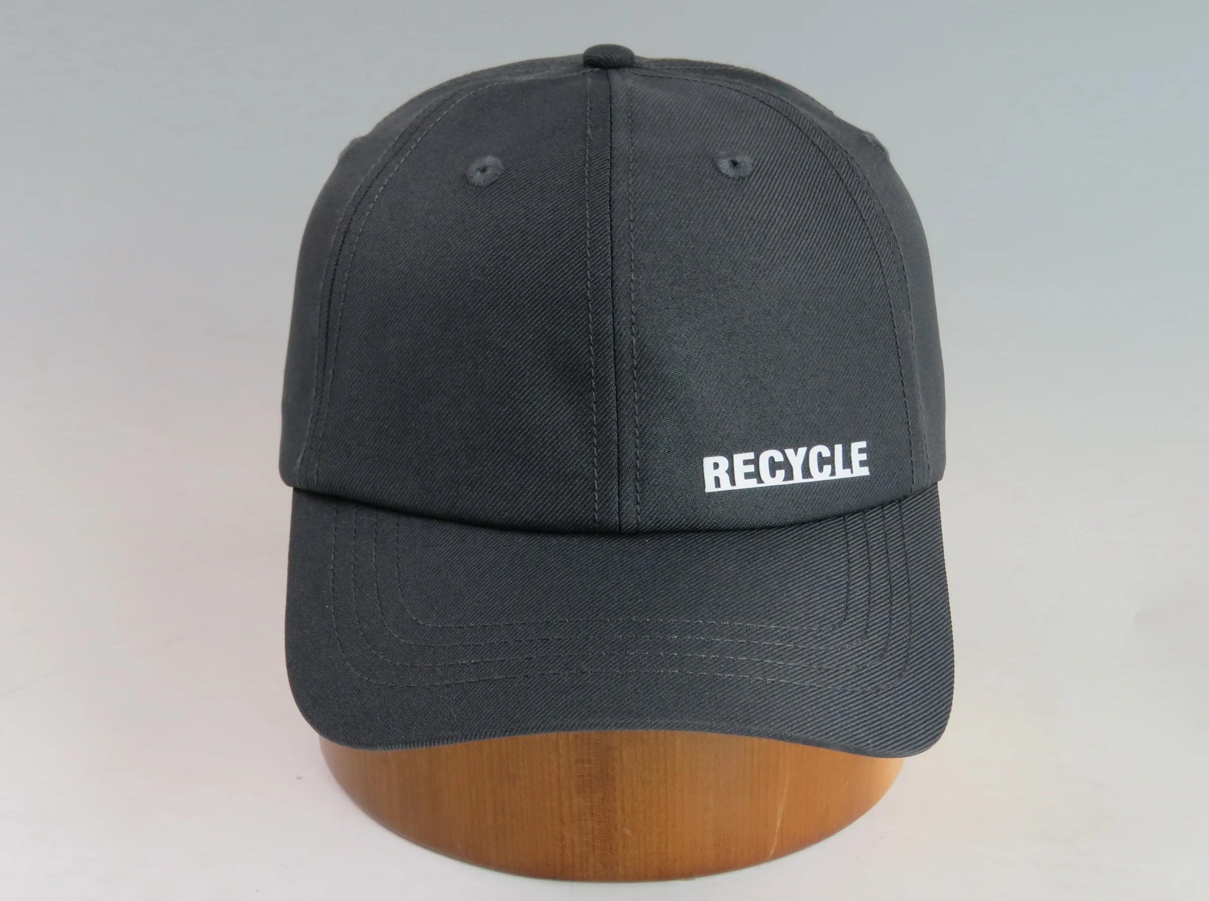Custom 100% RPET adult plastic printing logo 6 panel dad cap