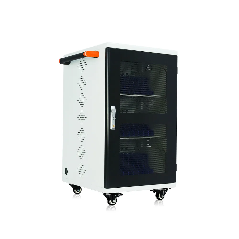 2021 School Smart Classroom Equipment Moving 36 PCs Laptop Storage Charging Trolley Station Charging Cart