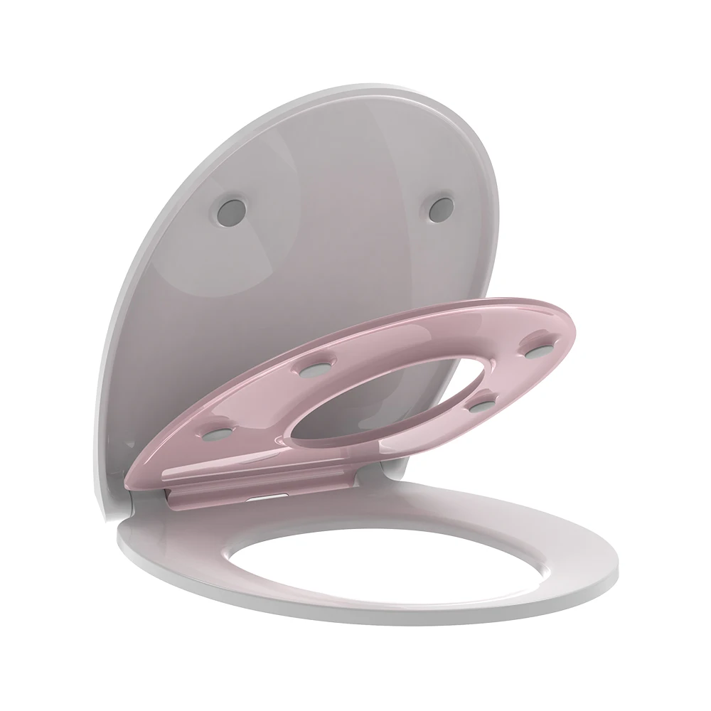 Sunten SU040S Family round Toilet Seat with Removable Child Seat Soft Close Quick Release Functions Made Urea UF Materials