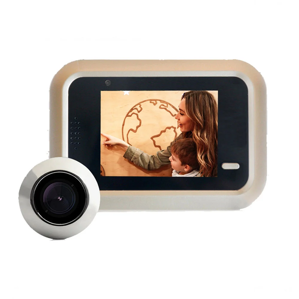 2.4 Inch LCD Display Peephole Camera Doorbell wireless video intercom with door panel chime security camera system