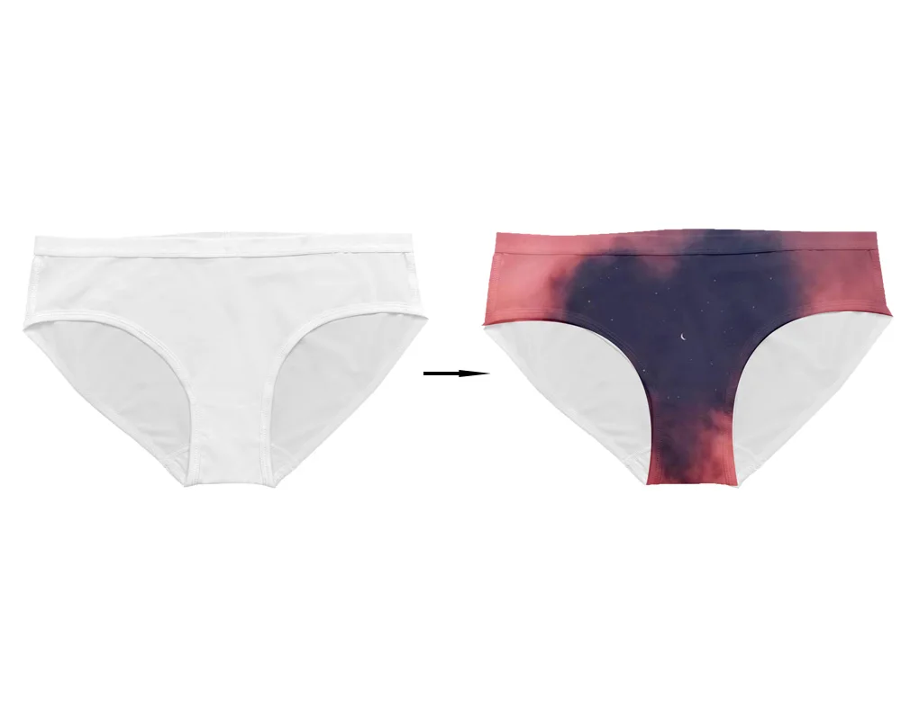 custom blank white sublimation polyester women boxers