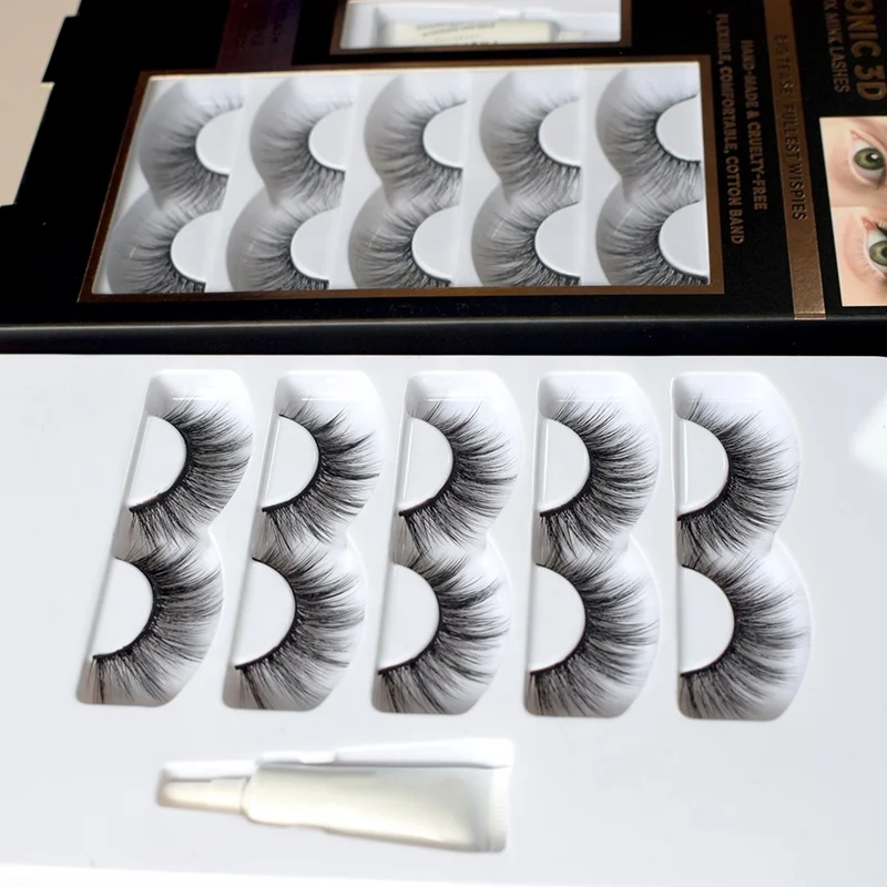Natural Wholesale Pairs Pair 3d Supplies Full Strip 5d Set Other Faux 5 Mink Of Eyelash Strips Lashes False Eyelashes