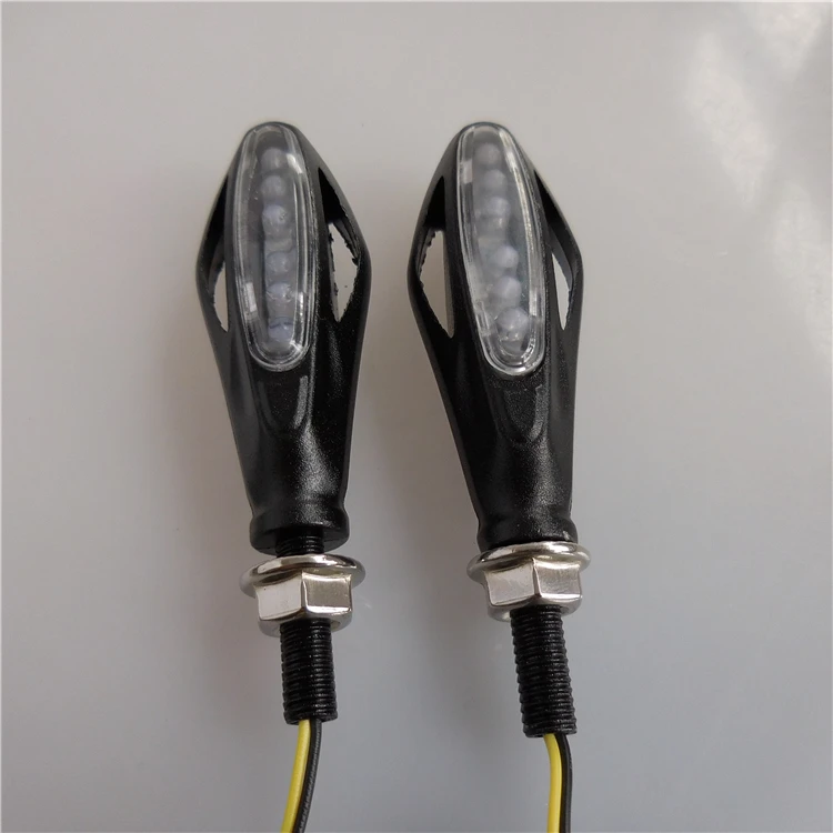 Beautiful Chrome Clear lens Amber LED Turn Warning  Indicator Motorcycle Winker Lamp With 12V for Motorcycle Street Bike Scoot