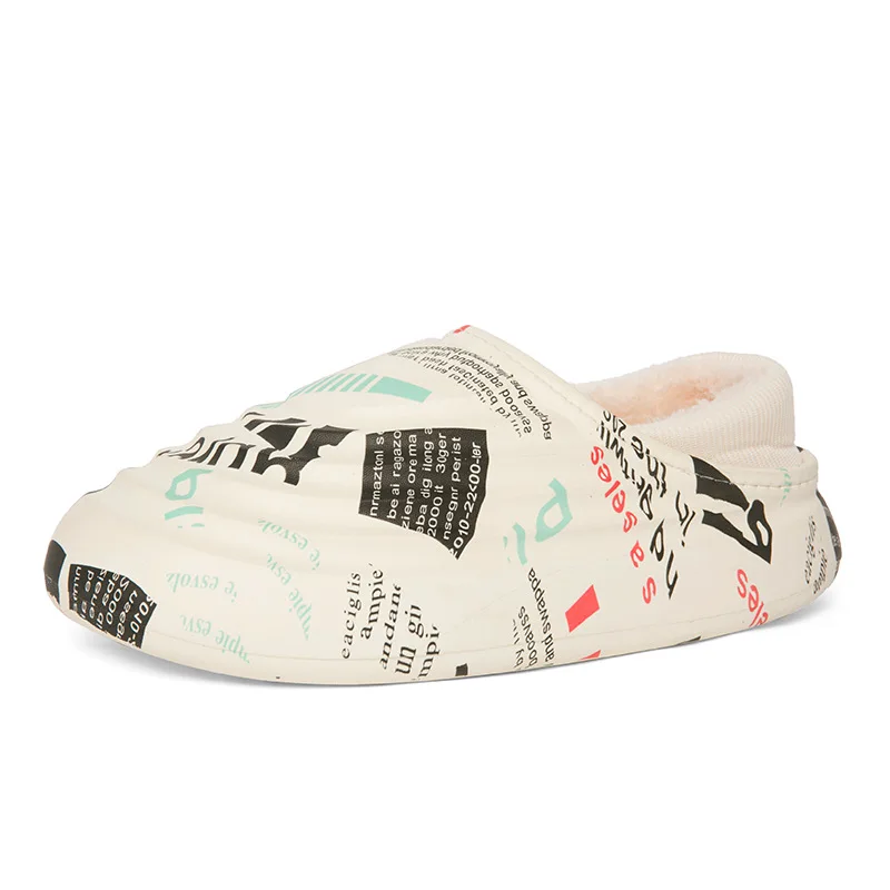 FASHIONS 2024 Big Chains Fluffy Slippers for Women Casual Shoes Stock 2022 Winter New Outdoor Fashion Fur Slippers Winter