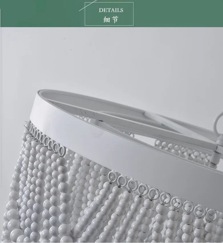 American  countryside BOHEMIA Retro Wood Art Wooden Bead Design Nordic Ceiling Lighting Chandelier For Living Room