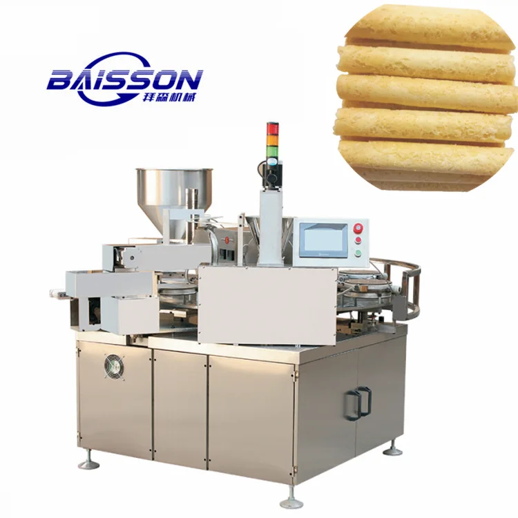 Low price rolled waffles maker automatic roll line small wafer stick making machine