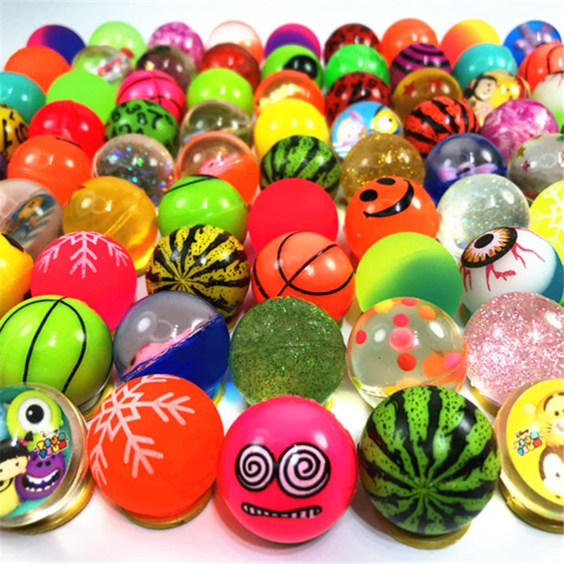 Diameter 25mm different designs Bouncing Ball children elastic rubber ball toy kids of bouncy toys 2.5cm diameter