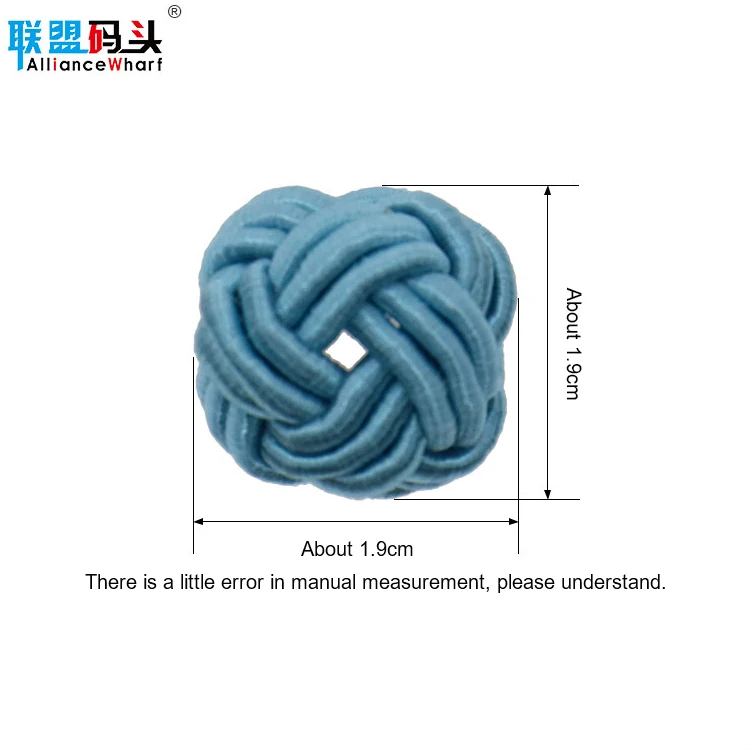 100% Polyester Braided Chinese Tassel Accessories Chinese Knot Button Braided Cord Covered Button