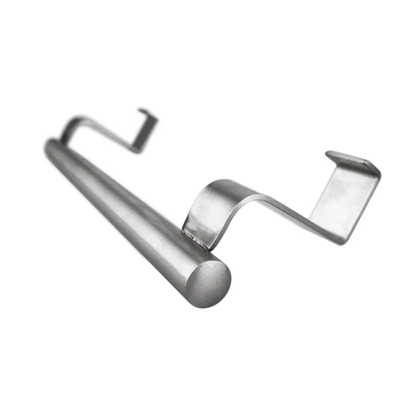 Marketable Wall Mounted Kitchen Shelf Hanger Stainless Steel Pots And Pans Hanging Rack Rail Over The Door Towel Rack With Hooks