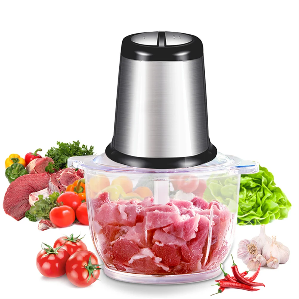 2l Stainless Steel  bowl Plastic Food Chopper electric multi-purpose kitchen food chopper processor