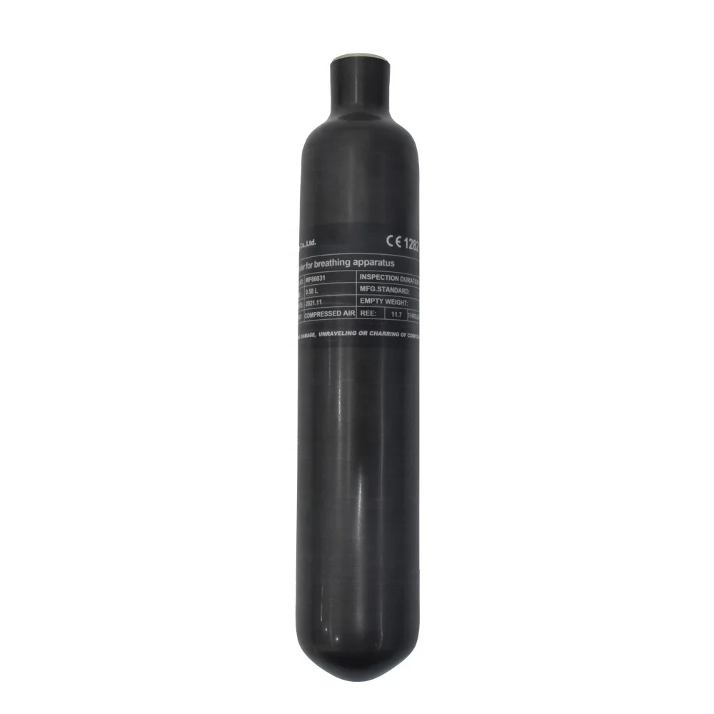 TUXING 300Bar 580cc Wrapped Composite Gas Cylinder PCP Carbon Fiber Air Pottles