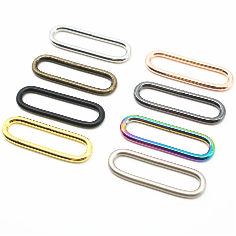 Strap Belt Loop Dog Collar Leads Clasp Hardware 20mm 25mm 38mm Metal Oval Ring Buckle Carabiner Hook For Bag Backpack