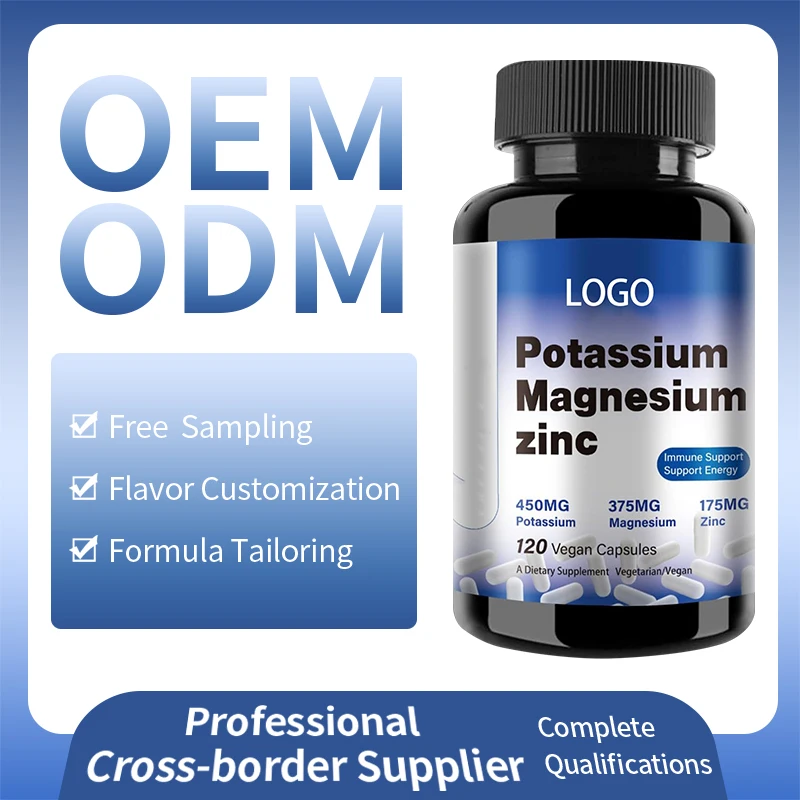 Vegan Potassium Magnesium Zinc Capsules Improve Sleep Quality Support Immune System Potassium Magnesium Zinc Capsules