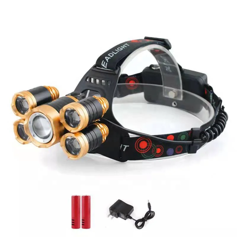 Led Head Torch Rechargeable Waterproof Hunting Powerful Headlight Super Bright Front Light 18650