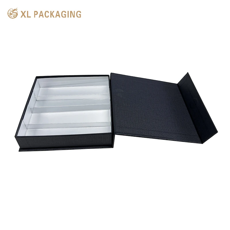 Chocolate packaging book shape special paper Box Luxury food grade insert for Cookie Candy gifts Boxes with magnet