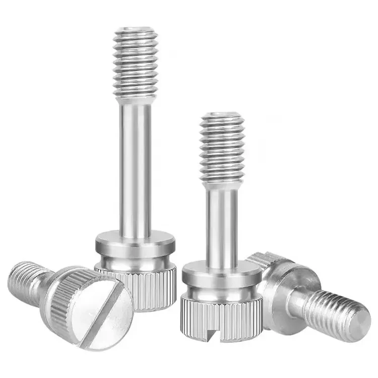GB839 304 Stainless Steel M2/M2.5/M3/M4/M5/M6/M8 Custom Knurled Thumb Screws With Waisted Shank Non-falling Slotted Lock Screw