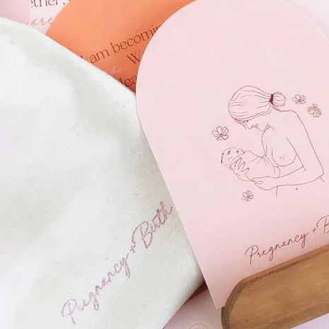 Custom Affirmations Cards Deck Daily Self Care Positive Affirmation Arch Card Set With Wooden Holder Pregnancy And Birth Gift