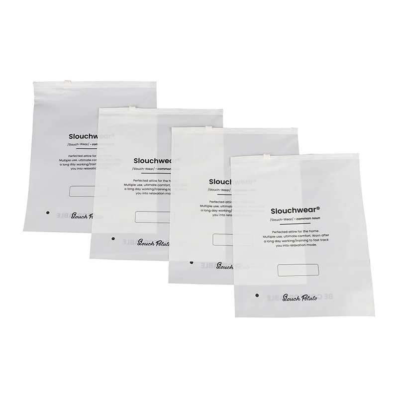 XCGS Wholesale Custom Size 100% Biodegradable PBAT Zipper Bags For Clothing Packaging