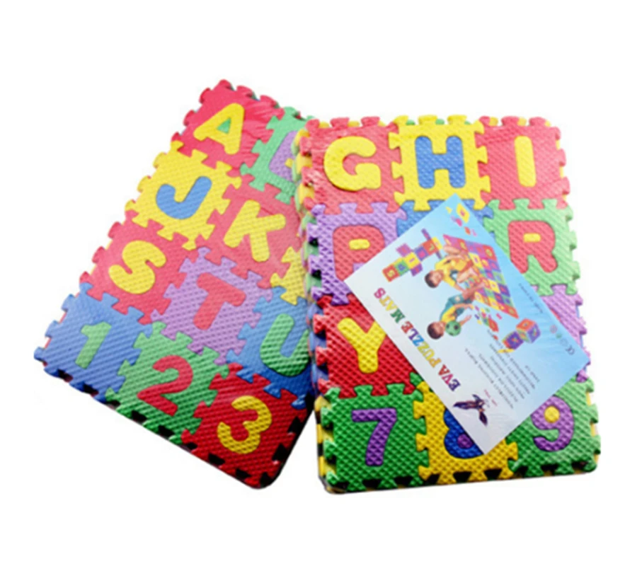 
36 Pieces Colorful Letters And Numbers Mini Puzzle Pad Children Learning Educational Toys 
