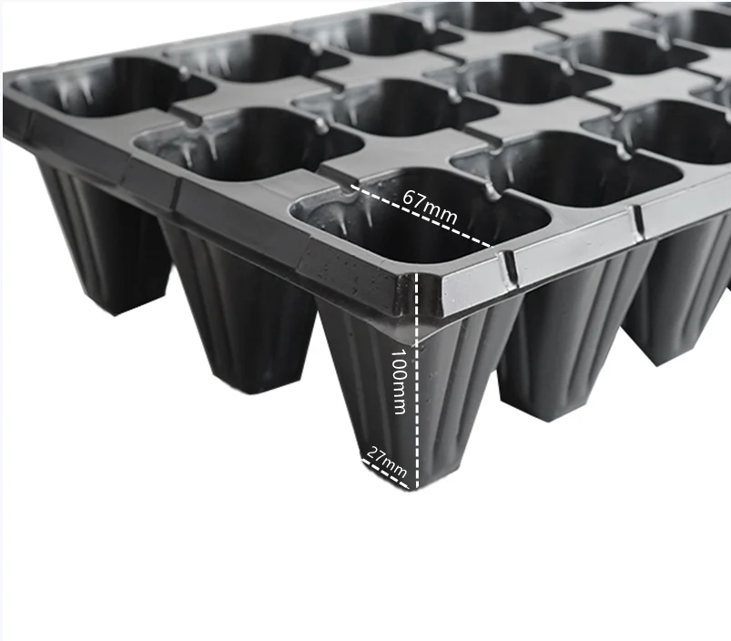 21 nursery cells Factory Direct Produced High Quality Plastic Nursery germination tray PET microgreen trays Used Many Times