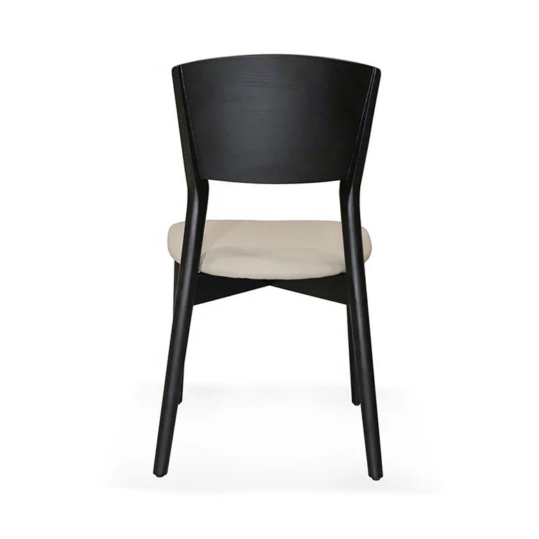 Nordic dining chair Home furniture Restaurant Dinning room chair modern upholstered leather wood black dining chairs