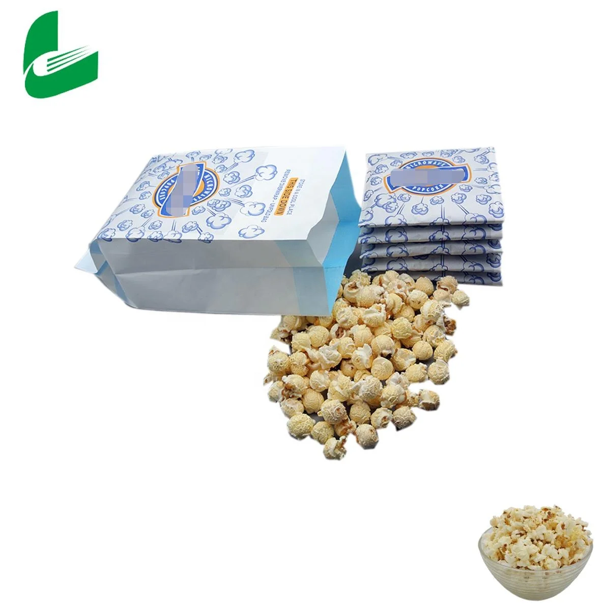 Huafeng custom biodegradable printing greaseproof food grade microwave popcorn paper bags