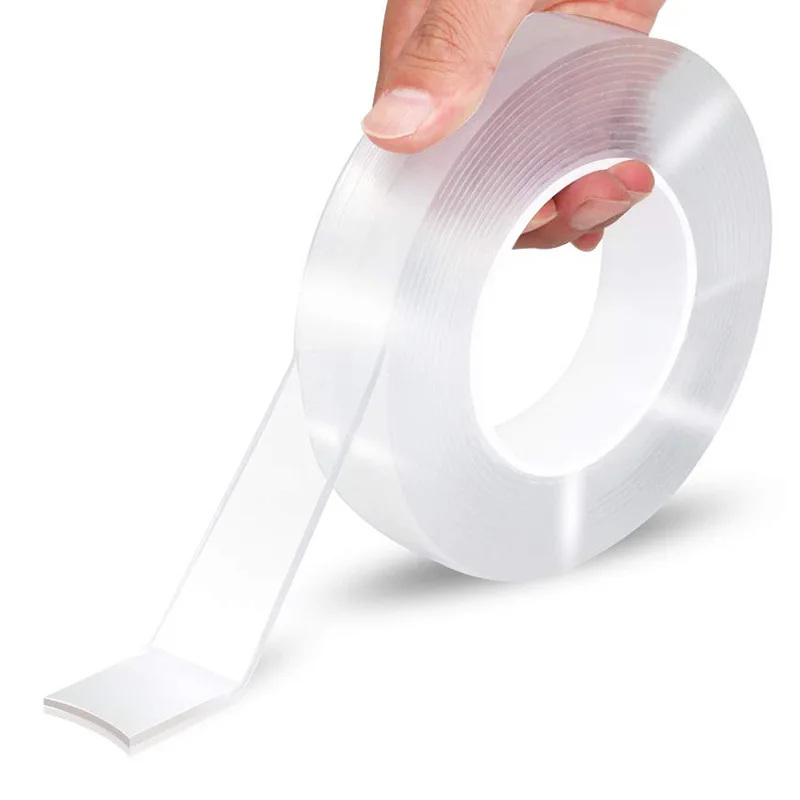 Nano Tape 1mm PE Acrylic Bag Transparent Washable Reusable Traceless Double Sided Waterproof Sealing No Printing CN;FUJ