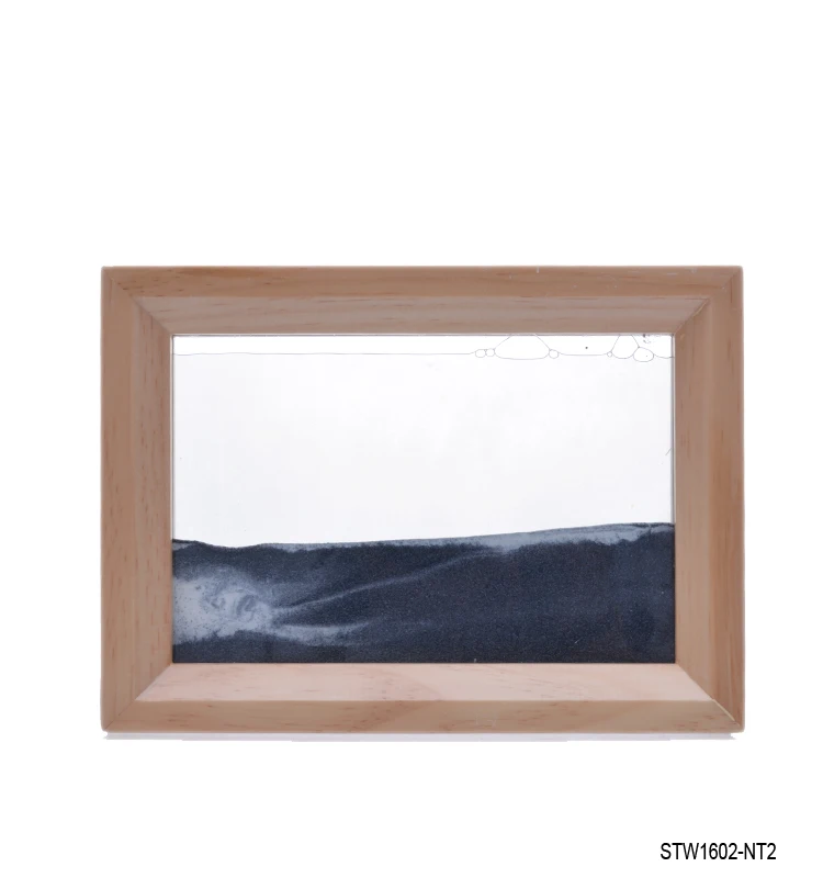 Глубоководный динамический 3D песок, деревянная рамка, динамическое изображение песка, искусство, движущийся песок, картина для украшения дома