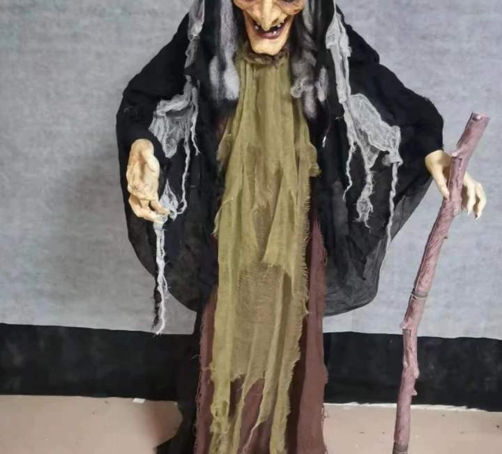 Halloween decorations electric luminescent decoration cane witch haunted house horror wizard
