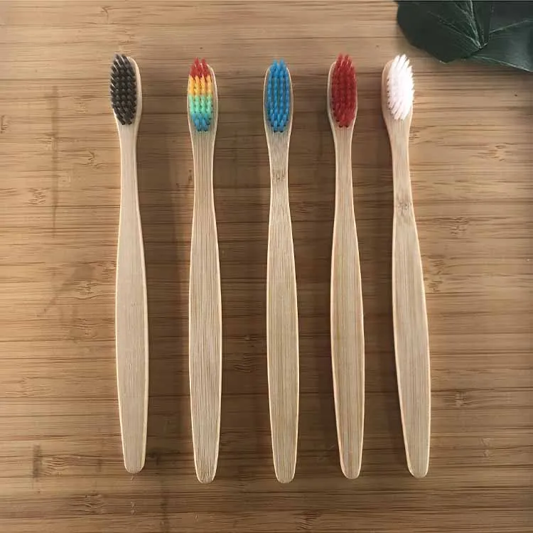 Wholesale ultra Soft Biodegradable Bamboo Toothbrush Nature